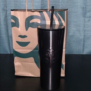 Black Gray Ombre Glitter 24oz Tumbler